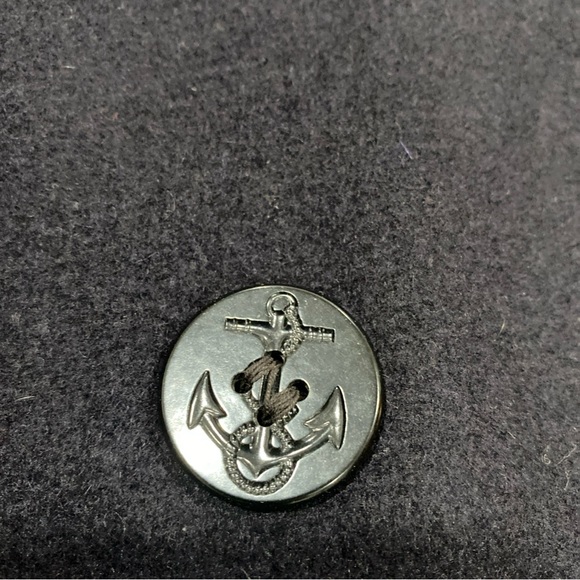 Vintage Men’s Heavy Wool Lined Pea Coat Double Breasted Brass/Plastic Buttons L - Picture 7 of 15